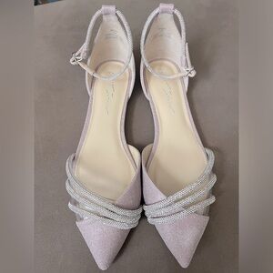 Betsey Johnson brand new shoes. Shimmer blush color with Rhinestones size 8.5